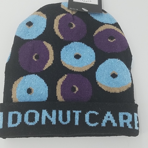 Supply Co S74 NY LA SF Accessories - NWT Knit Graphic " I DONUT CARE "  Beanie